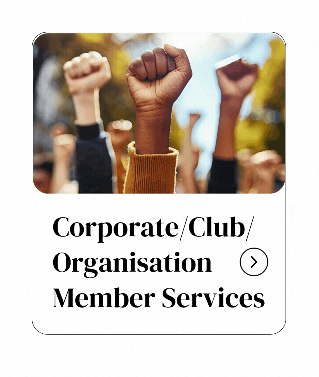 Corporate/Club/Organisation Member Services